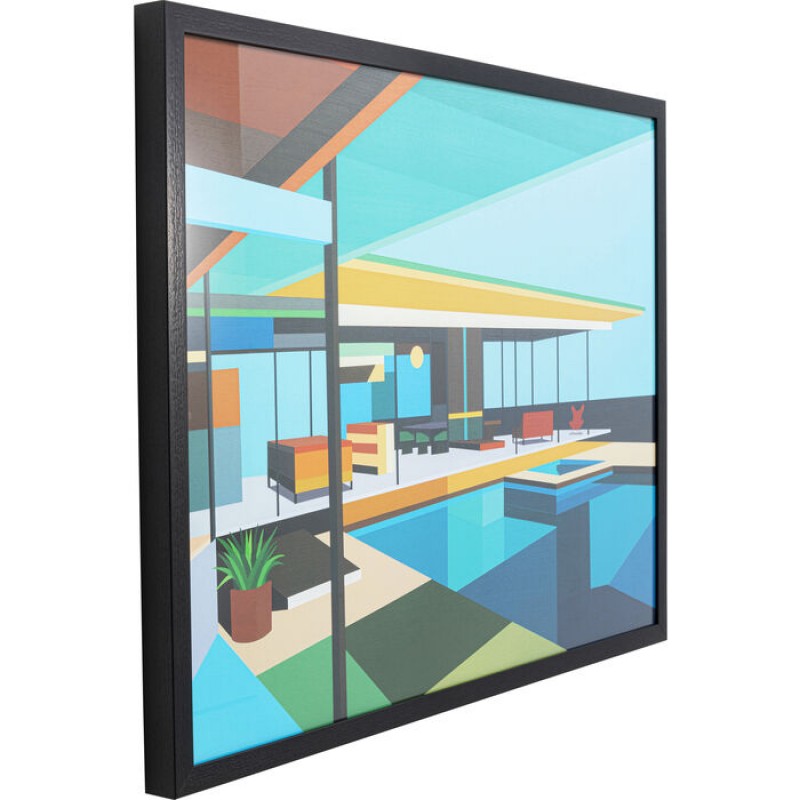 Framed Picture Modern Architecture 100x80cm